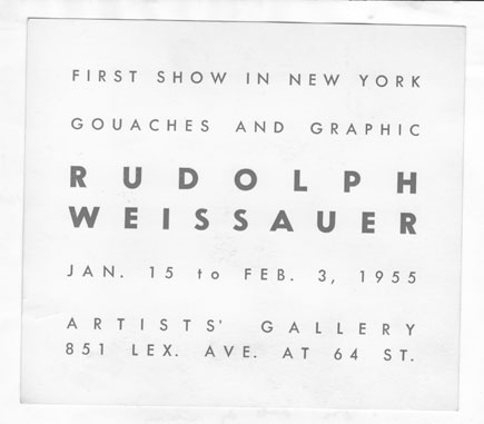 Rudlolf Weissauer, New York